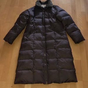 UGG brown down coat with Shearling Collar sz L